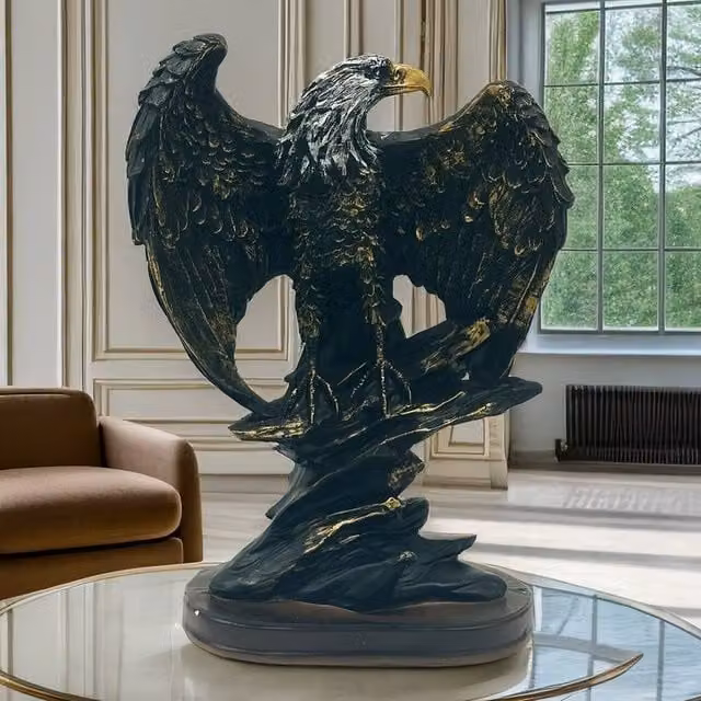 Smartbies Eagle Statue Resin Ornament in Brown for Home or Office Decor – 1