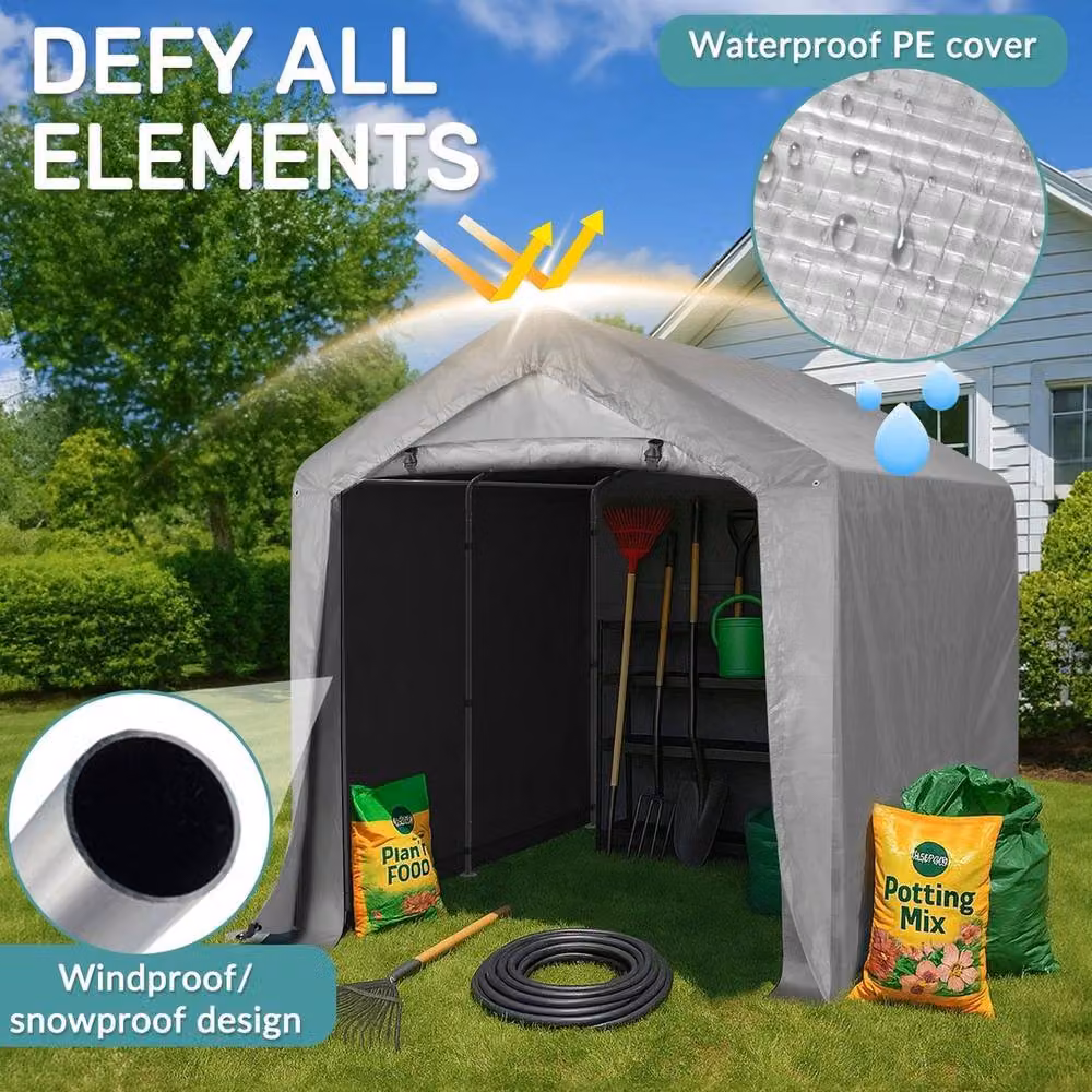 PAWNORA Waterproof Grey Garden Storage Tent – 4