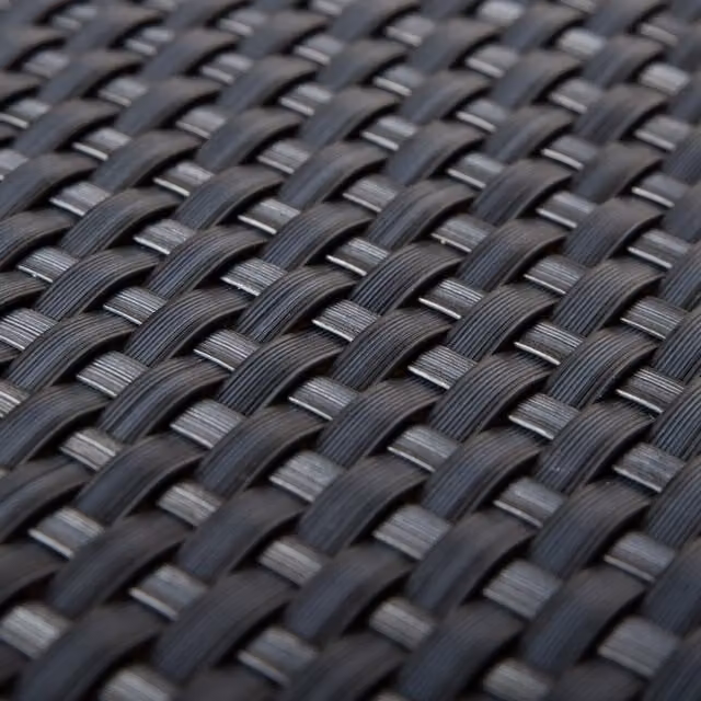 RattanArt Grey Artificial Poly Rattan Weave Privacy Screen Artificial Hedge