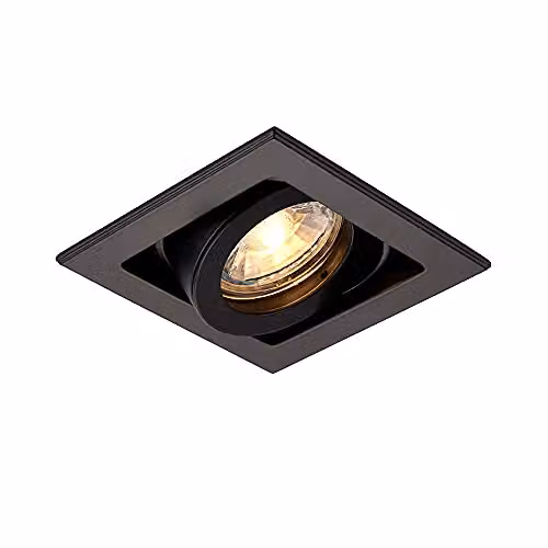 Netlighting Xeno Square Recessed Dimmable Adjustable Downlight in Matt Black – 1