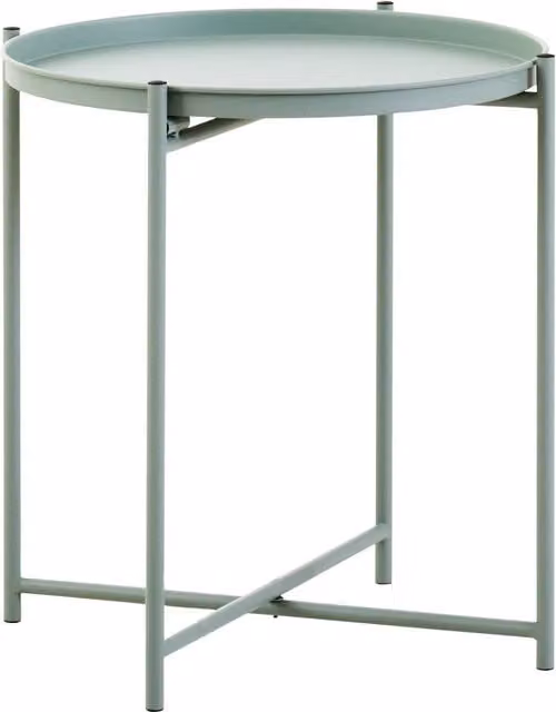 Interiors by Premier Modern Round Green Metal Side Table