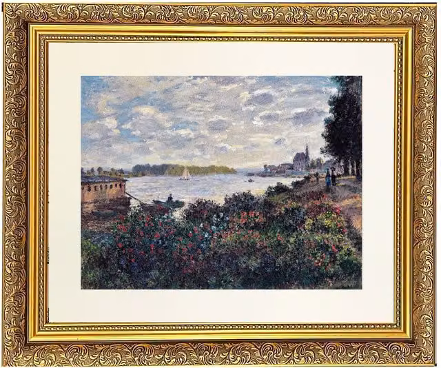 Frames & Mirrors 4U Coastal 1 Mounted and Framed Multicolour Floral Photograph in Gold Dahlia Frame, W: 27.94 cm, H: 22.86 cm – 2