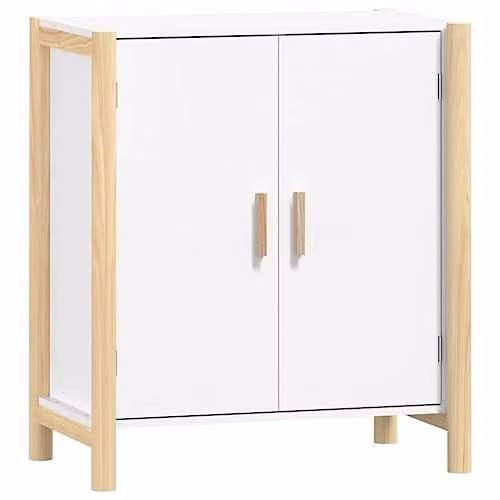 vidaXL Modern White MDF Sideboard W/D/H: 62 x 38 x 70 cm