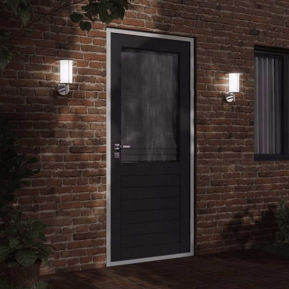 Berkfield Home Modern Silver Stainless Steel Outdoor Wall Light – 2