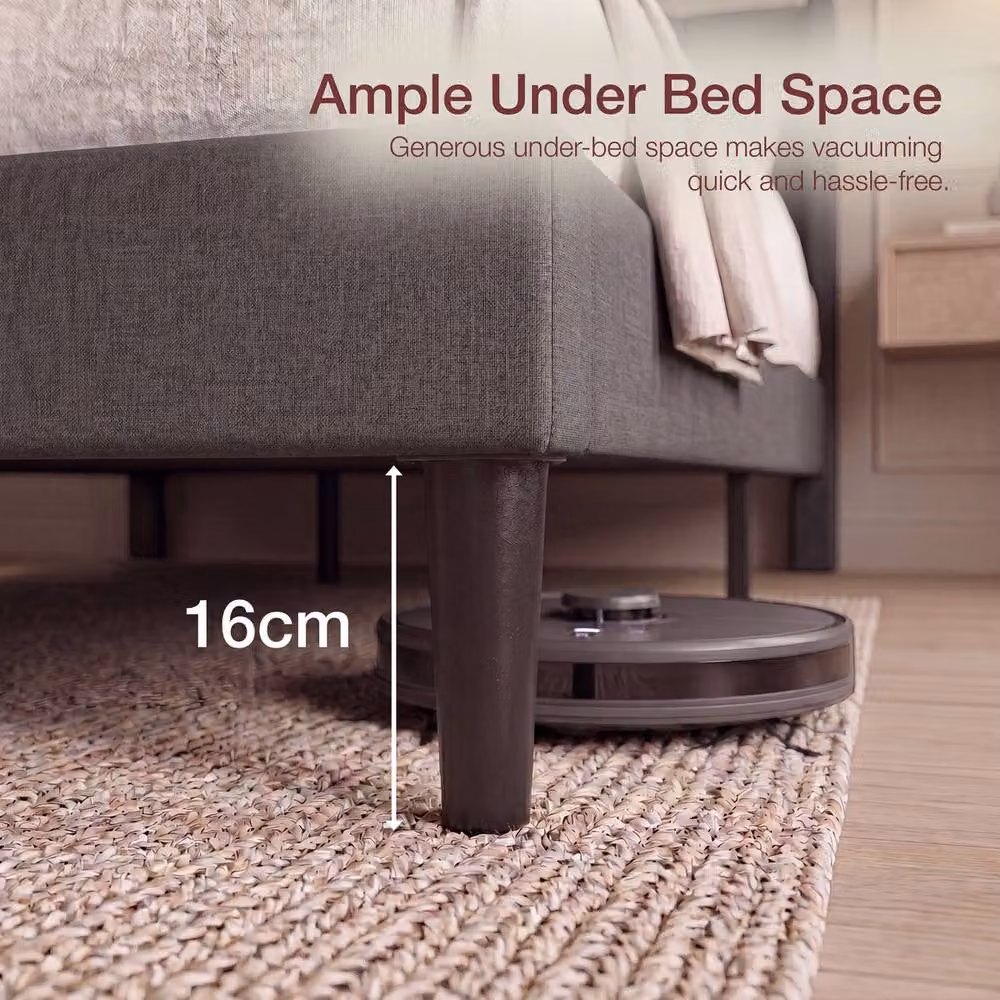 Vida Designs Vianna Fabric Bed Frame in Dark Grey, Single – 3