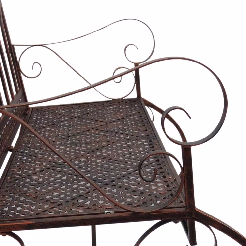 Wyld Haus Lesu Bronze Red Metal 2 Seater Garden Rocking Bench – 7