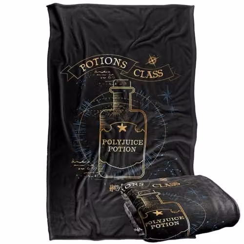 LOGOVISION Harry Potter Potions Class Super Soft Fleece Throw Blanket, Multicolour, W: 91.44 cm, L: 147 cm – 1