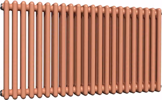 Lux Heat Horizontal Column Radiator in Orange, 3 Column, W: 60.0 cm, H: 101.0 cm