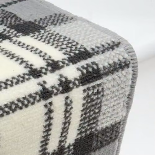 runrug Tartan Stair Runner in Grey, W: 100 cm, L: 480 cm – 6