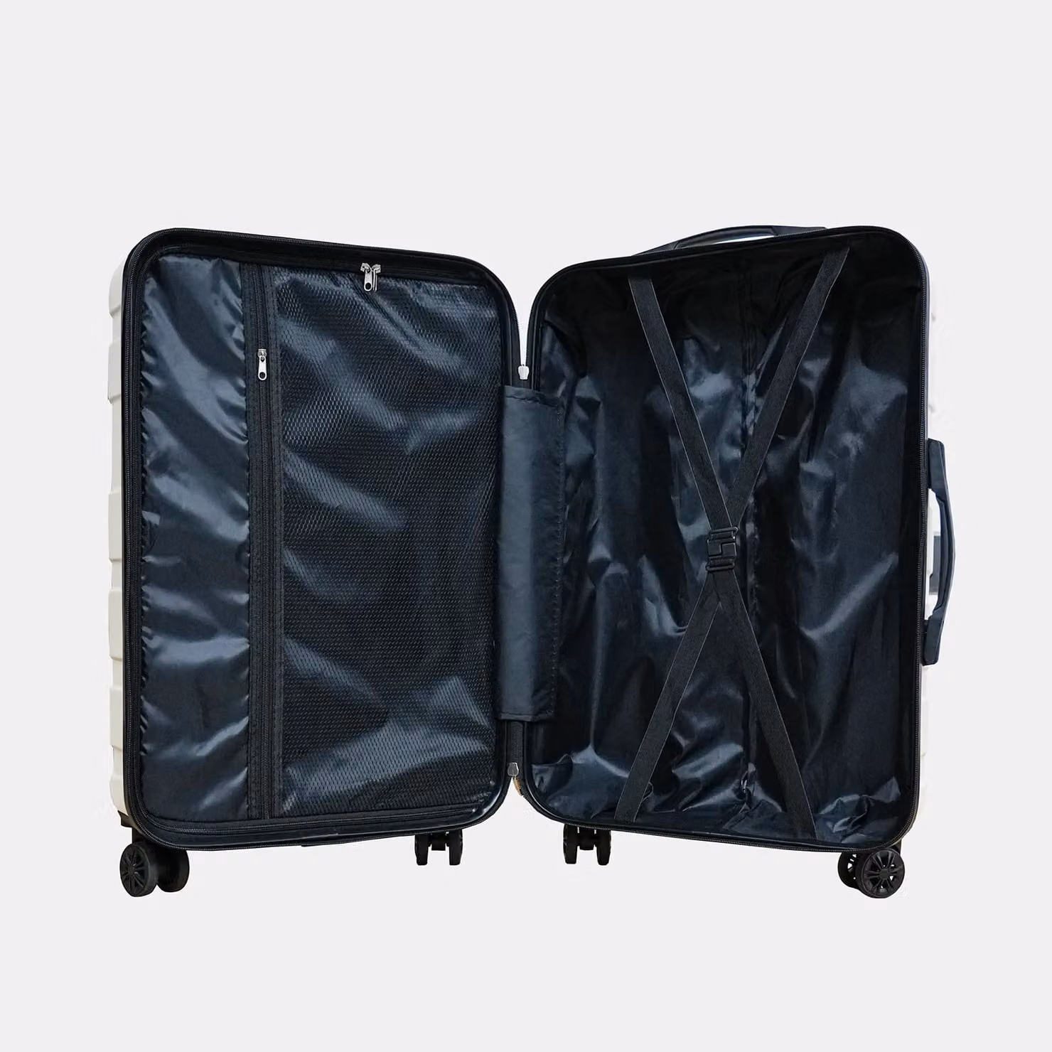 OHS 3 Piece Hard Shell ABS Suitcase Luggage Set with 4 Wheels in Beige – 2