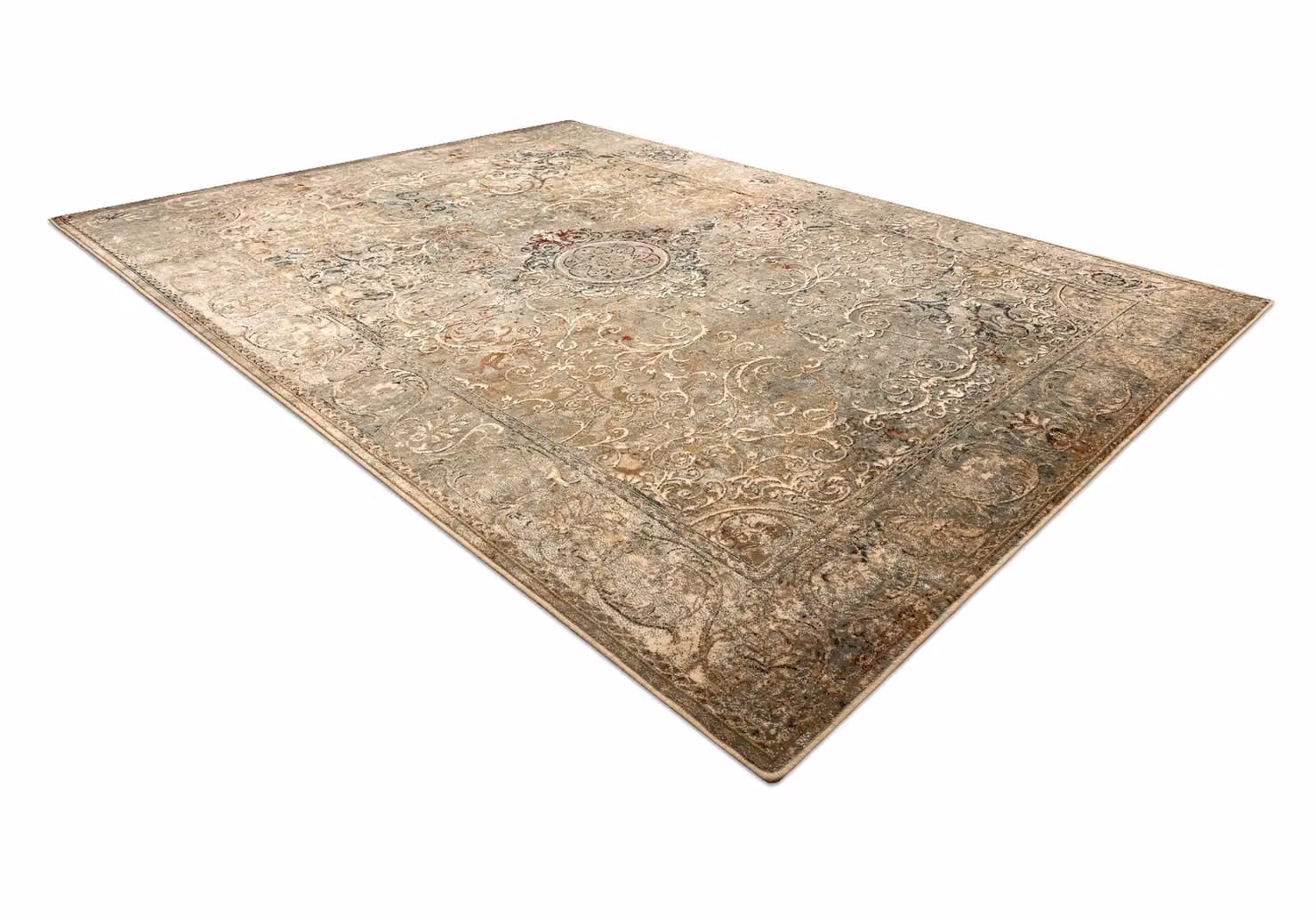 RugsX Wool Omega Rectangular Oriental Rug in Green, W: 170 cm, D: 235 cm – 2