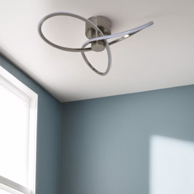 Pagazzi Reggie 3-Light LED Semi-Flush Ceiling Light in Silver