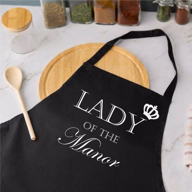 60 Second Makeover Lady Of The Manor Black Apron for Adults