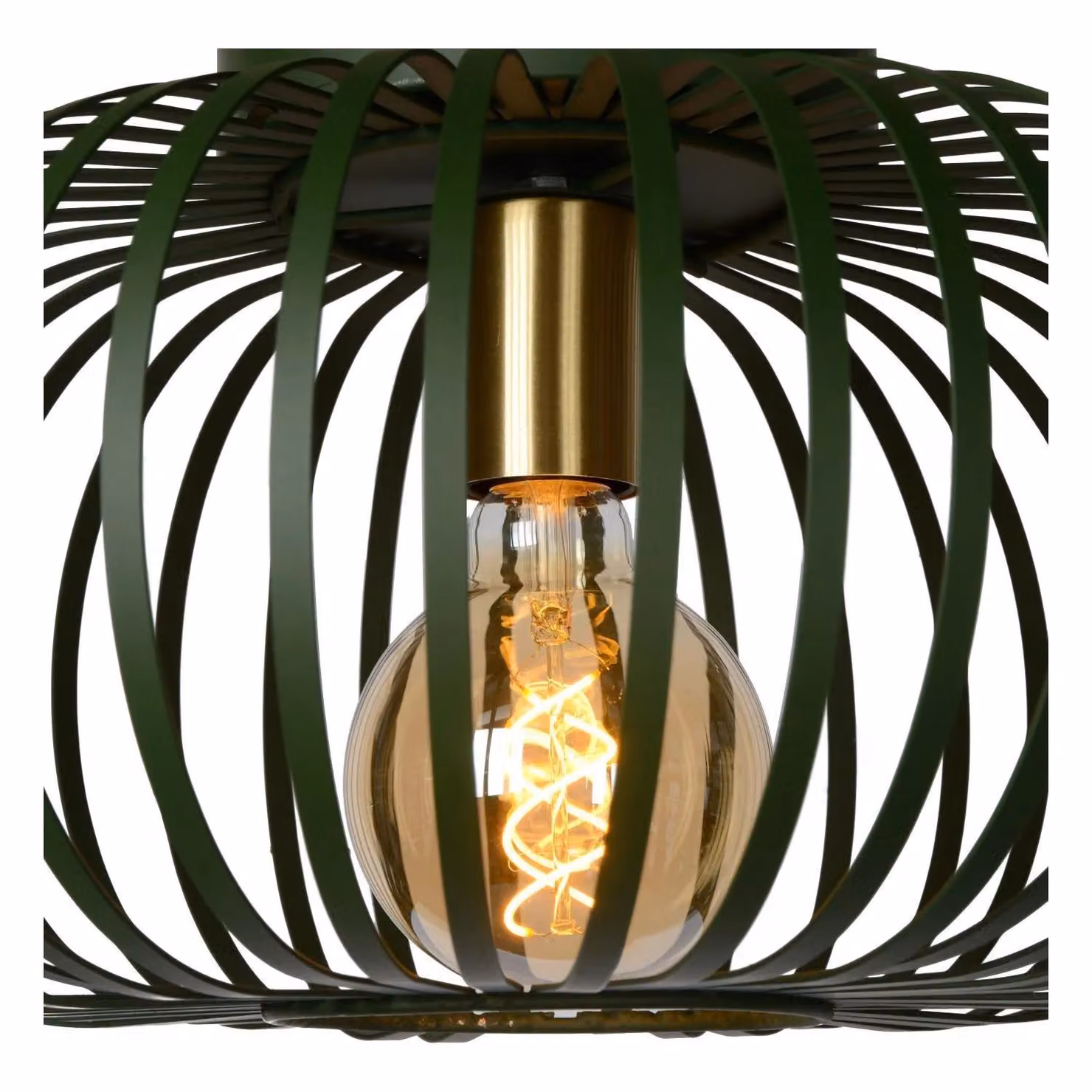 Lucide Manuela Dimmable LED Flush Ceiling Light, Green, E27, W/D/H: 39.5 x 39.5 x 23.0 cm – 3