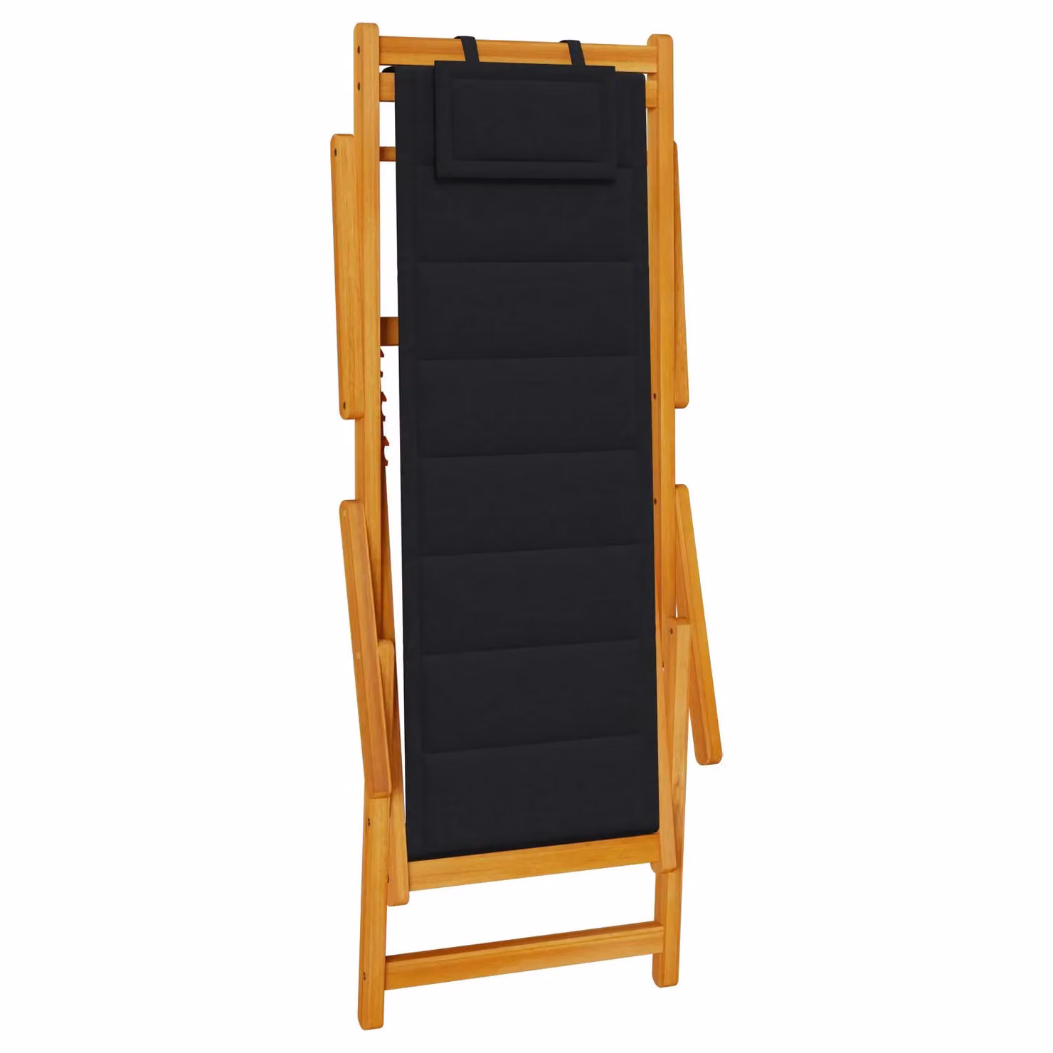 Berkfield Home Set of 2 Black Textilene Folding Beach Chairs W/D/H: 61.5 x 110 x 97 cm – 3