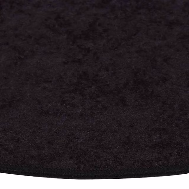 Berkfield Home Washable Round Anti Slip Rug in Anthracite and Black, Diameter: 100 cm