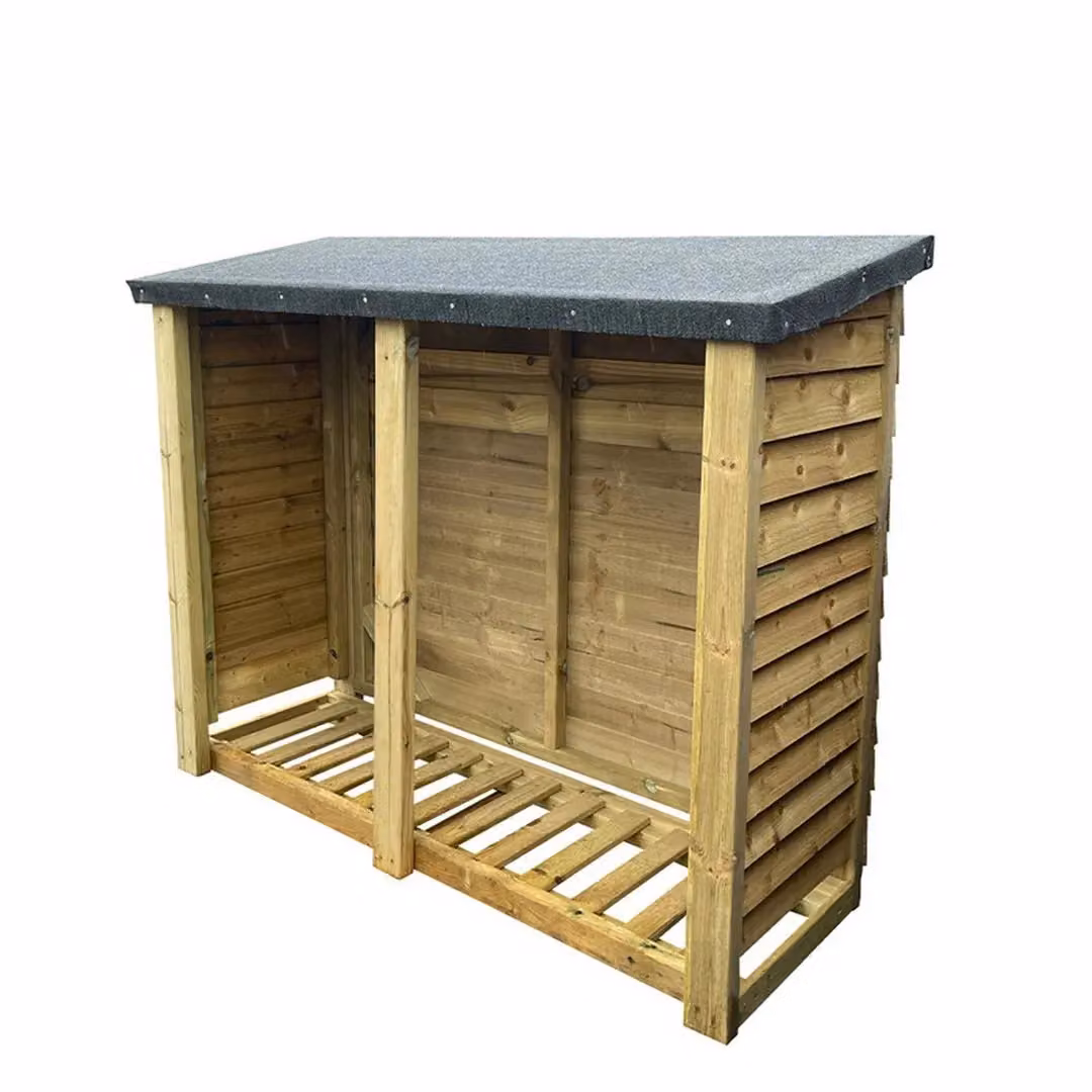 Churnet Valley Garden Furniture Ltd Heavy Duty Wood Log Store in Brown, W: 190 cm, D: 67 cm, H: 150 cm – 2