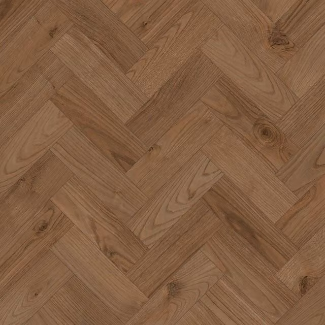 HolPa Wood Effect Luxury Vinyl Tile Planks in Dark Brown, Covers 3.763sqm