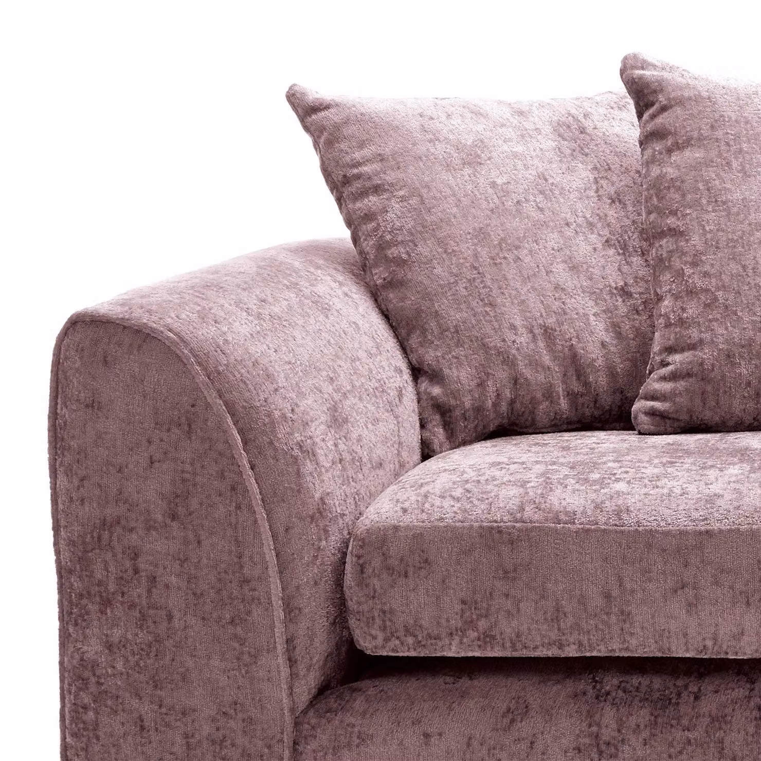 Abakus Direct Harriet 4 Seater Sofa in Pink Crushed Chenille – 2