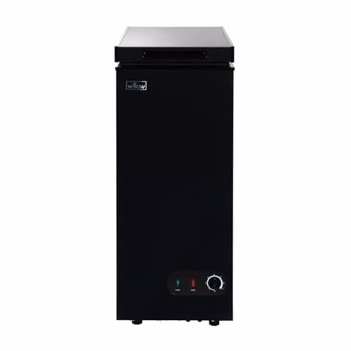 Willow WCF60B Freestanding 51L Slimline Compact Chest Freezer in Black