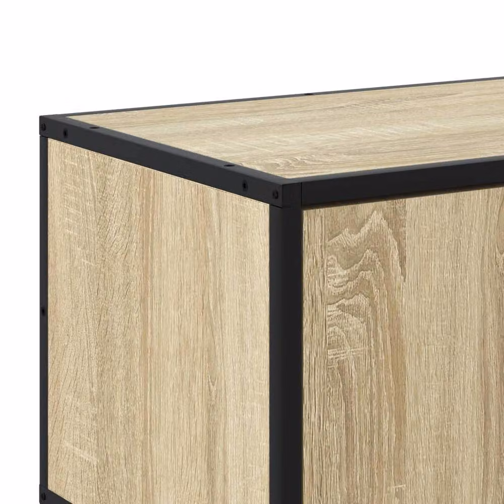 Berkfield Home TV Cabinet in Sonoma Oak and Beige, W/D/H: 240 x 35 x 41 cm – 3