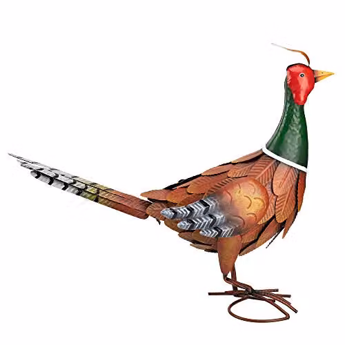 Garden Gear Metal Pheasant Ornament, Multicolour Bird Statue for Outdoor Gardens, Height: 42.5 cm – 2