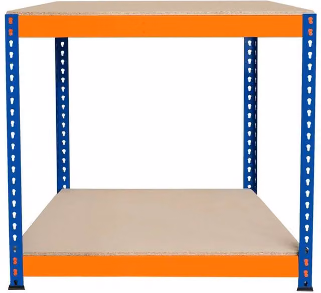 Monstershop S-Rax 2 Tier Workbench in Orange, W/D/H: 90 x 60 x 90 cm