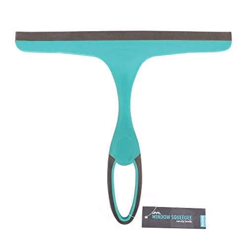 JVL Hand Held Window Squeegee Wiper Blade in Turquoise and Grey
