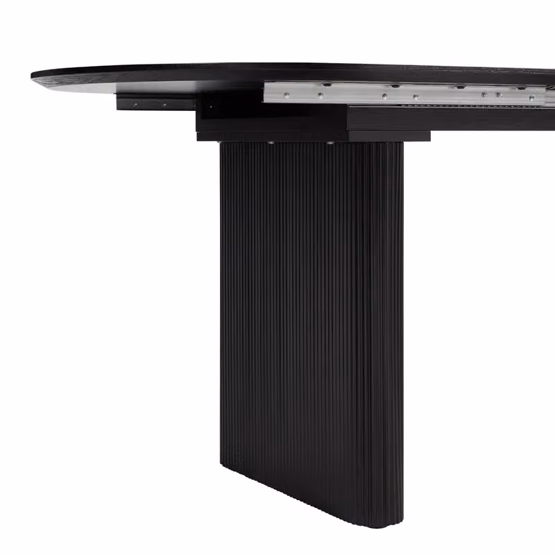 Home Detail Talia Black Oval Extending Japandi Dining Table – 4