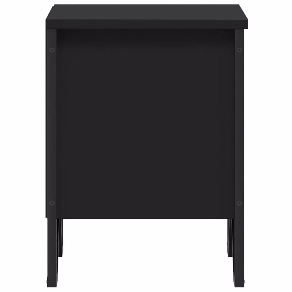 Berkfield Home Decorative Bedside Cabinet Set in Black, 2 Pieces, W/D/H: 40 x 30 x 40 cm – 5