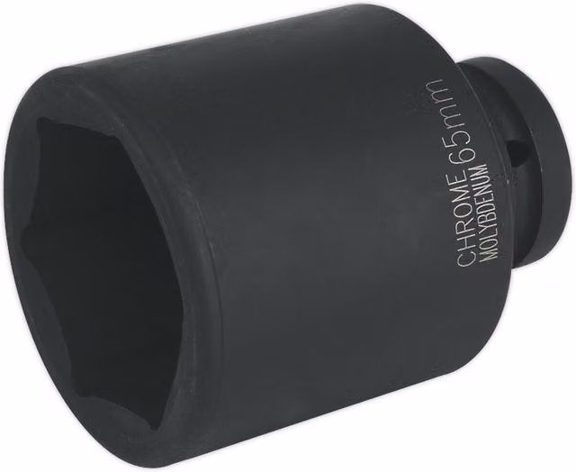 Loops 65mm Forged Deep Impact Socket, 1 Inch Sq Drive, Black Chromoly Wrench Socket