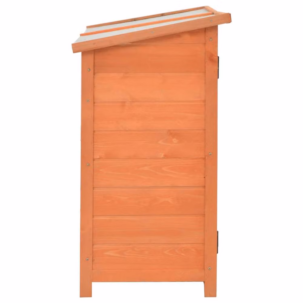 Berkfield Home Wooden Garden Bin Store Low Cabinet with Double Doors and Internal Shelving, Brown, W: 120 cm, D: 50 cm, H: 91 cm – 2