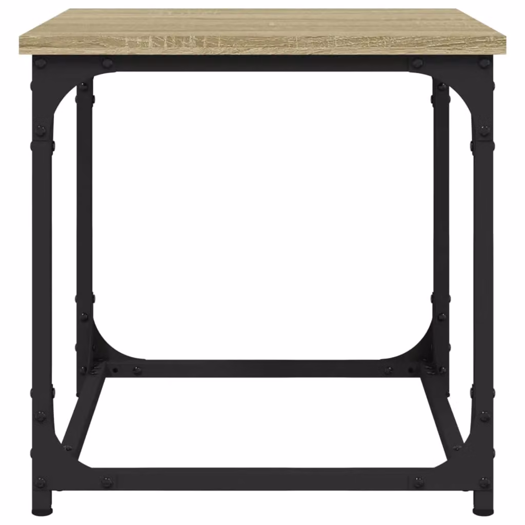 Berkfield Home Sonoma Oak Side Table in Brown, W/D/H: 40 x 40 x 40 cm – 4