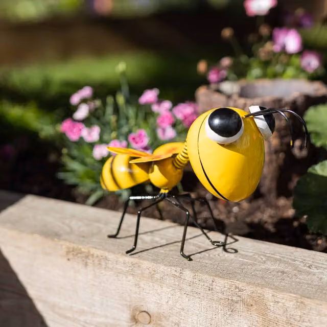 Marco Paul Yellow Metal Bee Hanging Ornament, Height: 12.5 cm