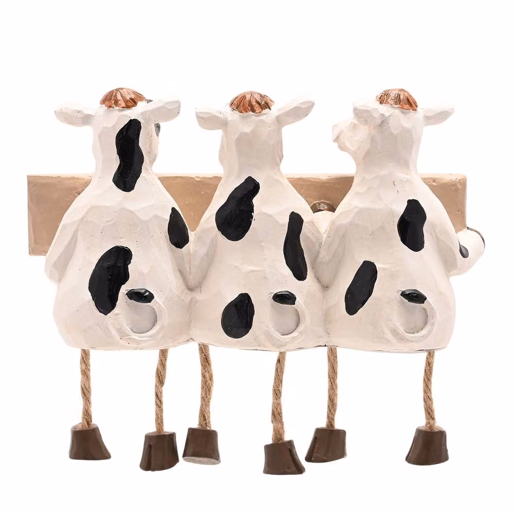Country Living White Resin Farm Animals Welcome Tabletop Decoration – 3
