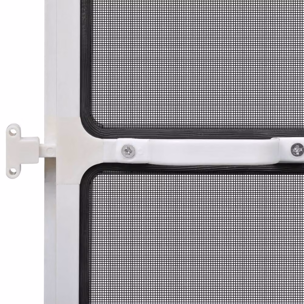 Berkfield Home White Hinged Fibreglass Insect Screen for Doors W: 100 cm, H: 215 cm – 5