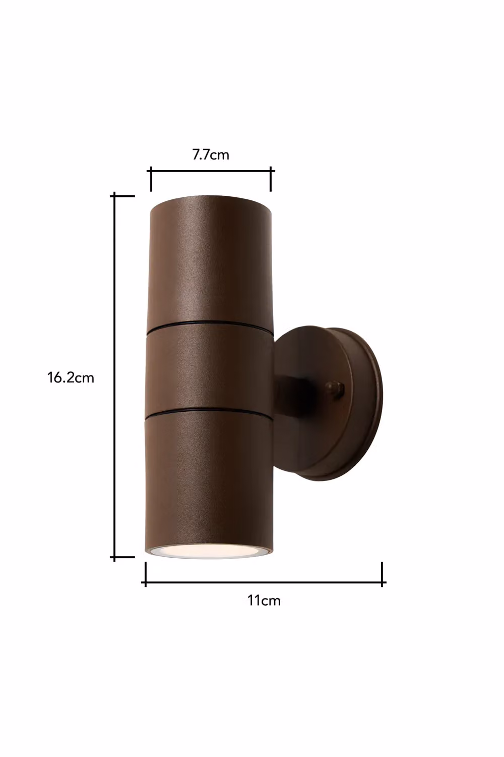 BHS Lighting Roy Up & Down Modern Outdoor Wall Light in Brown – 3