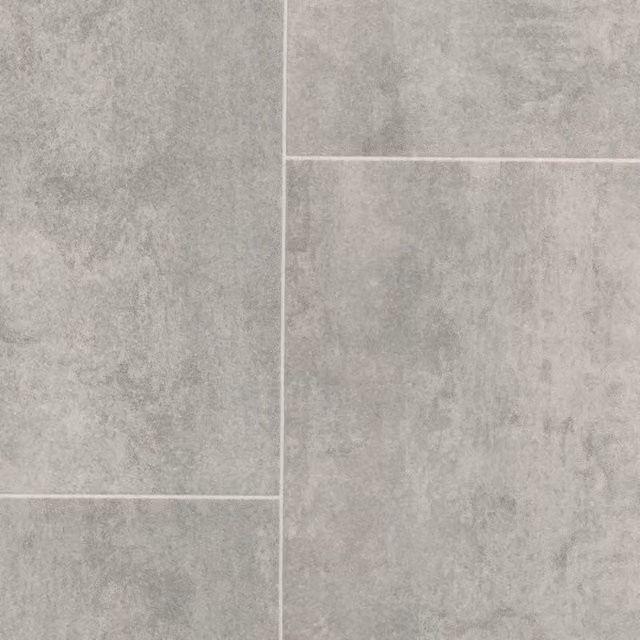 IVC Grey Stone Tile Effect Vinyl Flooring Sheet, 2.0mm Thickness, W: 300 cm x D: 500 cm