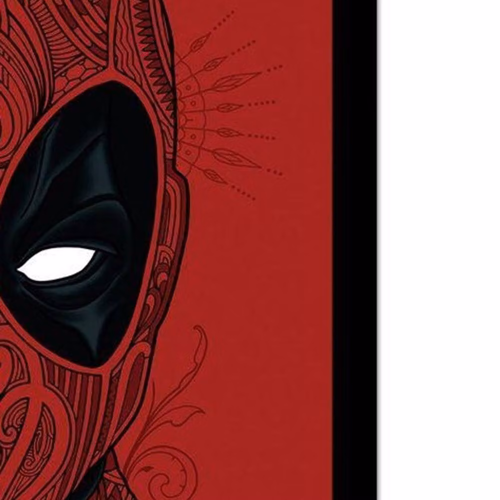 Deadpool Mandala Framed Abstract Graphic Paper Poster in Red – 2