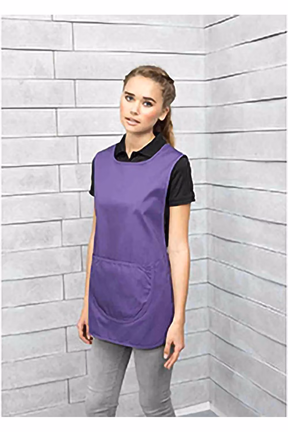 Premier Women's Poly-Cotton Pocket Tabard Workwear in Purple, Size: 3XL – 2