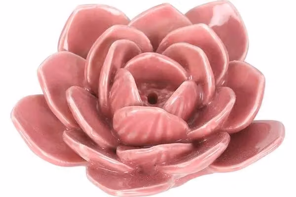 KDMD Pink Ceramic Water Lily Incense Stick Holder – 3