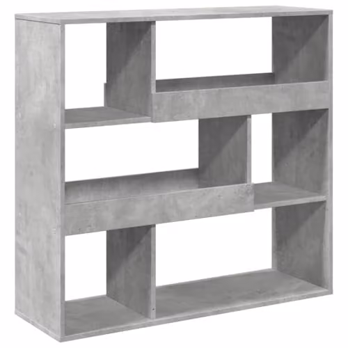 vidaXL Book Cabinet and Room Divider in Concrete Grey, W: 100 cm, D: 33 cm, H: 94.5 cm – 1