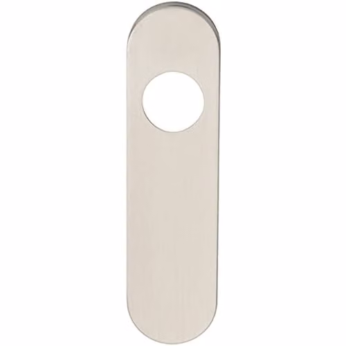 Loops Pair Radius Lock Latch Plate Cover in Brushed Satin Stainless Steel, W: 170 mm, H: 45 mm, D: 8 mm