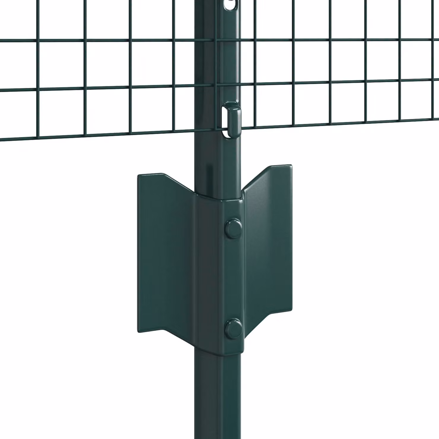 Berkfield Home Green Steel Welded Wire Fence with 22 U-Profile Posts, W: 50 m, H: 0.5 m – 4