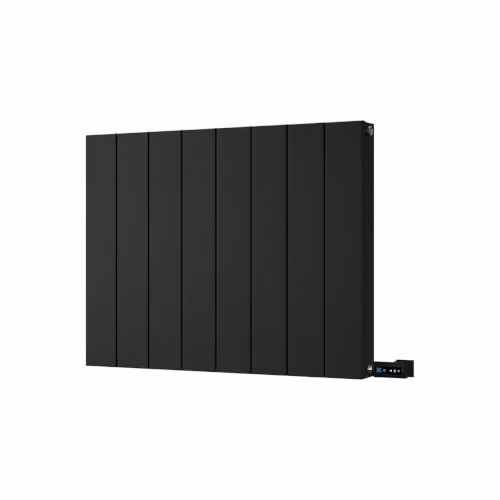 UK Radiators Thetford Black Horizontal Designer Electric Radiator with WIFI, H 60.0 cm x W 74.8 cm – 2