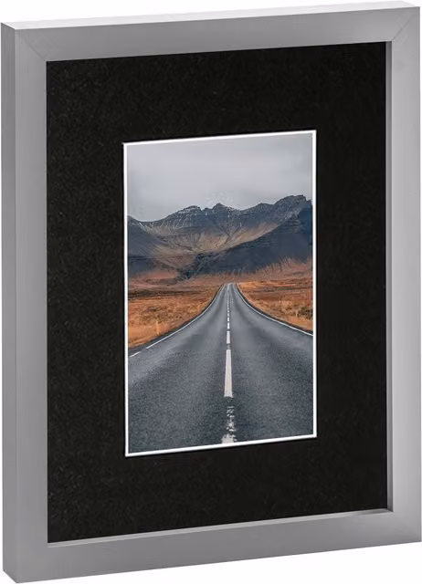 Nicola Spring Single Rectangular Photo Frame in Grey with Glass Aperture for Wall Hanging – 3