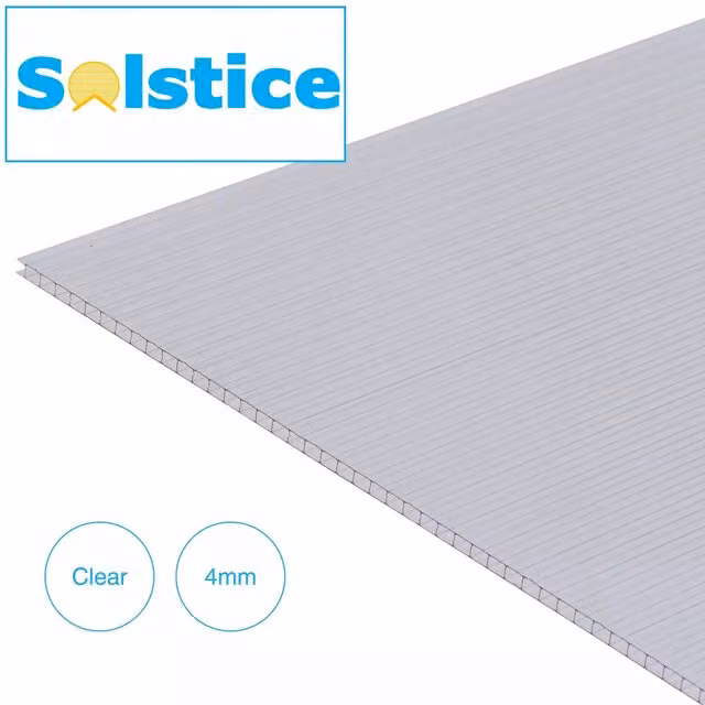 Solstice 4mm Clear Twinwall Polycarbonate Light Panel