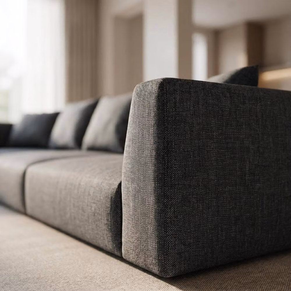 Abakus Direct Tokyo 5 Seater Sofa in Grey Fabric with Scatter Cushions – 2