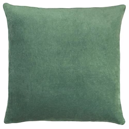 Riva Home Solo Square Velvet Cushion in Green, W/D/H: 45 x 45 x 45 cm