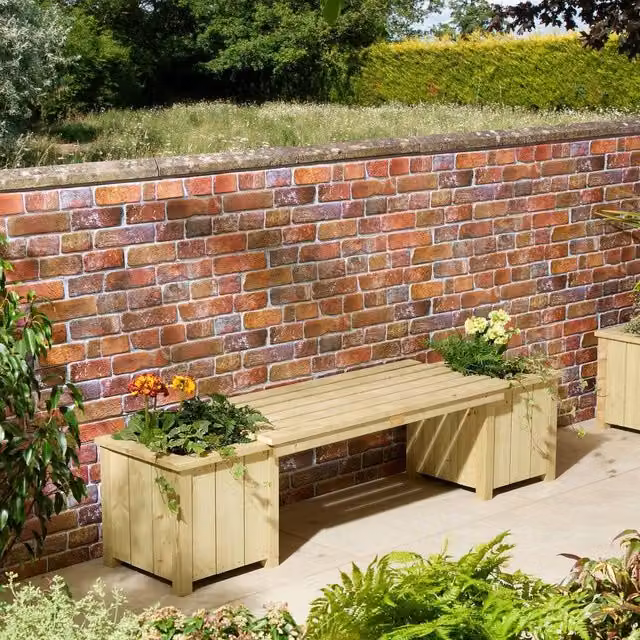 Rowlinsons Signature Heritage Classic Garden Bench Accessory in Brown Spruce Wood, W117 x D50 x H6.5 cm – 1